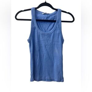 Zara Light Blue Ribbed Top